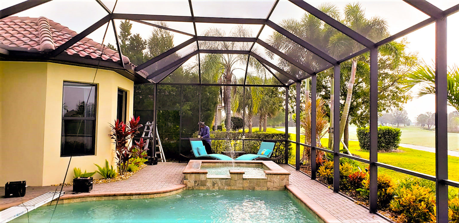 Pool Screens, Pool Cages or Lanai Screens in Southgate, Florida